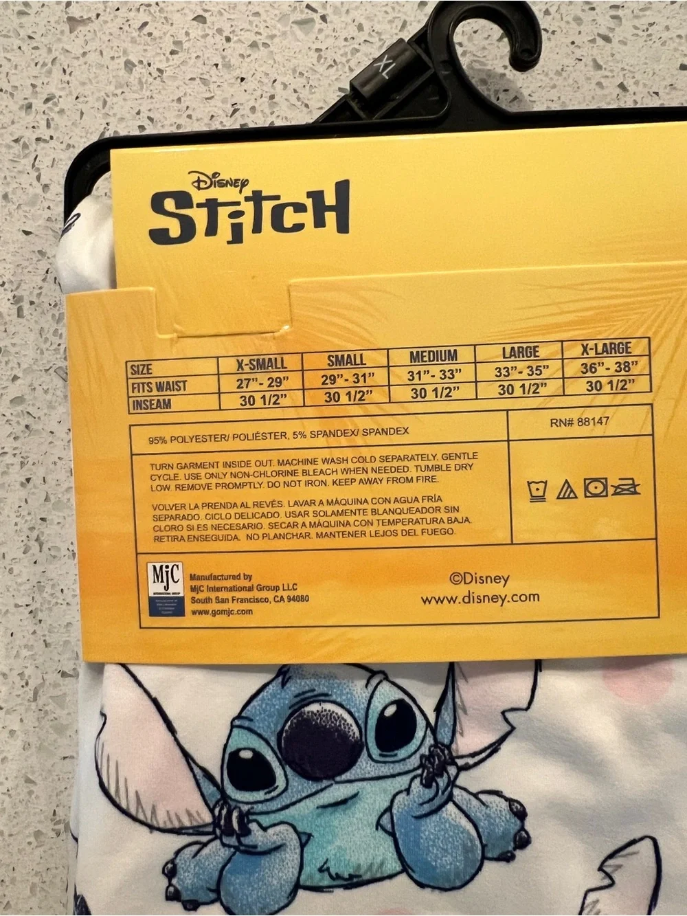 Disney Stitch White Pajama Pants XL
